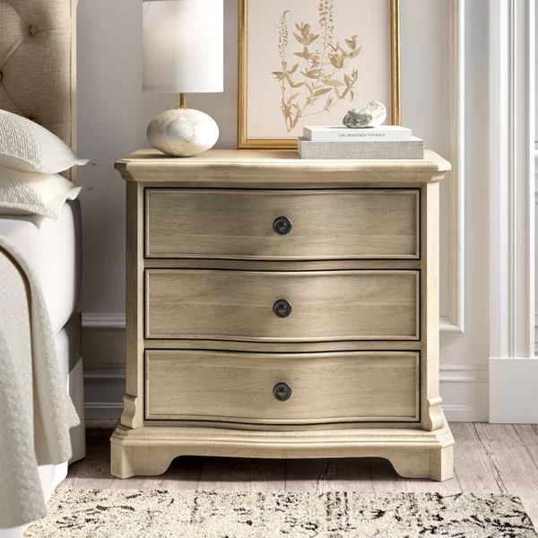 Troutt 29.75'' Tall 3 - Drawer Solid Wood Bachelor's Chest in Gray | Wayfair North America