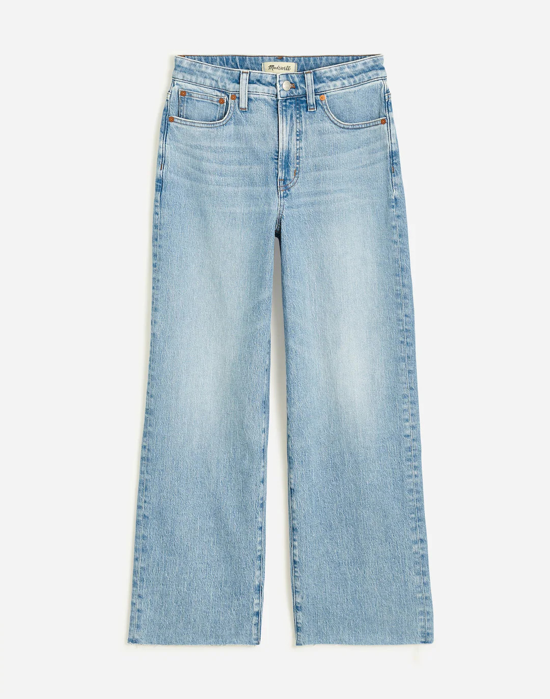The Curvy Perfect Vintage Wide-Leg Crop Jean in Altoona Wash: Raw-Hem Edition | Madewell