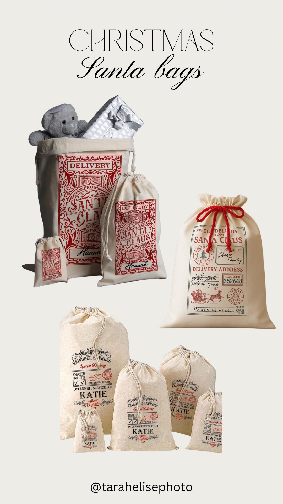 Custom Santa bags to make Christmas morning even more special for your kiddos🥹



#LTKHoliday #LTKFindsUnder50 #LTKKids