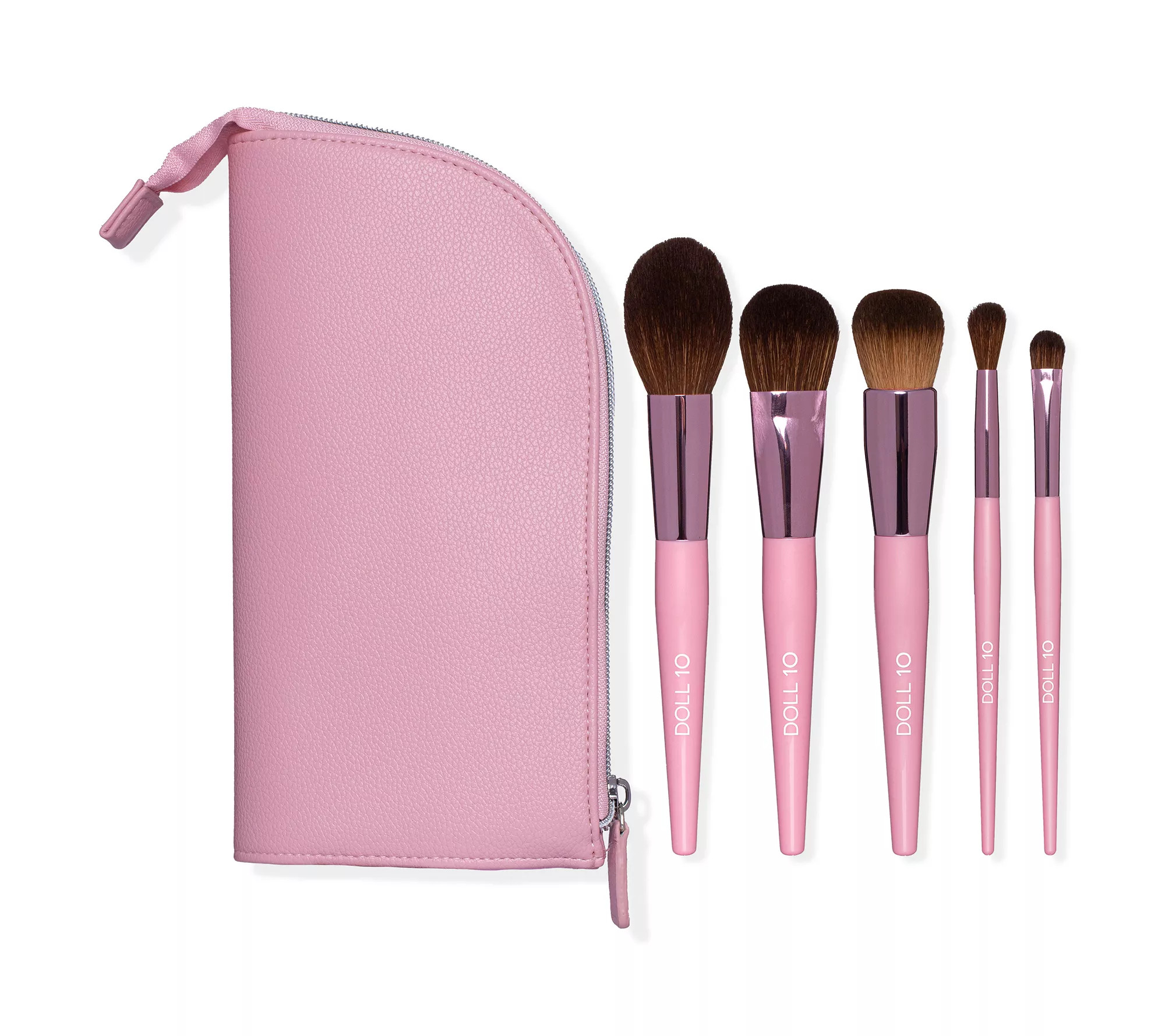 Make Your Selection: DOLL 10 Seas the Day 5pc Vegan Brush Collection with Travel Case | QVC