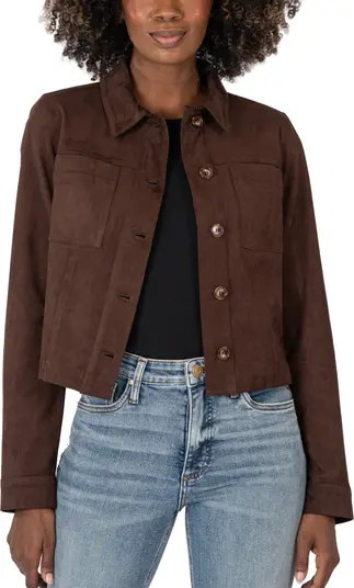 KUT from the Kloth Matilda Crop Faux Suede Jacket | Nordstrom | Nordstrom