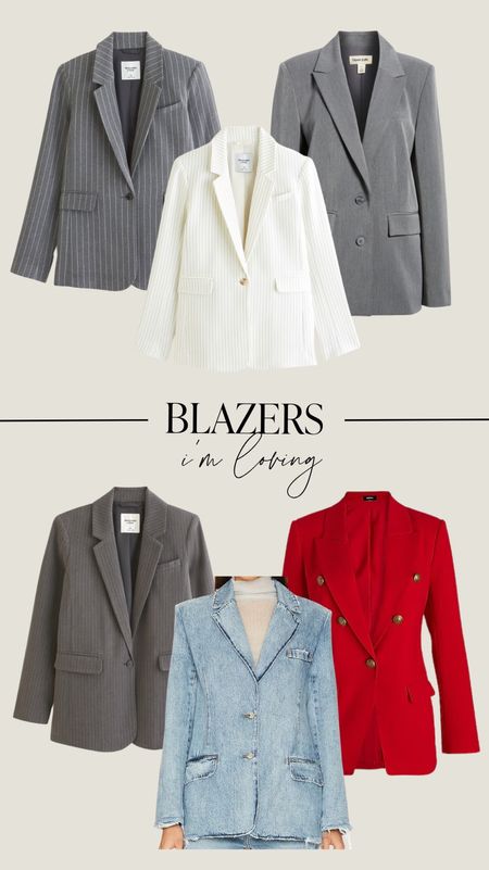 Blazers I’m loving! Included denim & my favorite color options 

#LTKstyletip #LTKGiftGuide #LTKworkwear