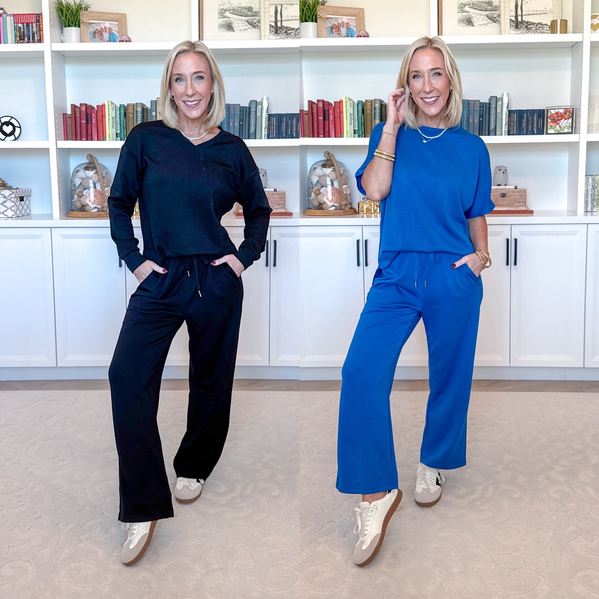 Amazon - 4 comfy yet put together looks * Long Sleeve V Neck Wide Leg Pants 2 Piece Set - size small. 8 colors * Sneakers - tts. 1. Short Sleeve Wide Leg Crop Pants Lounge Set - size small. 14 colors. 

 

#LTKOver40 #LTKSeasonal #LTKFindsUnder50