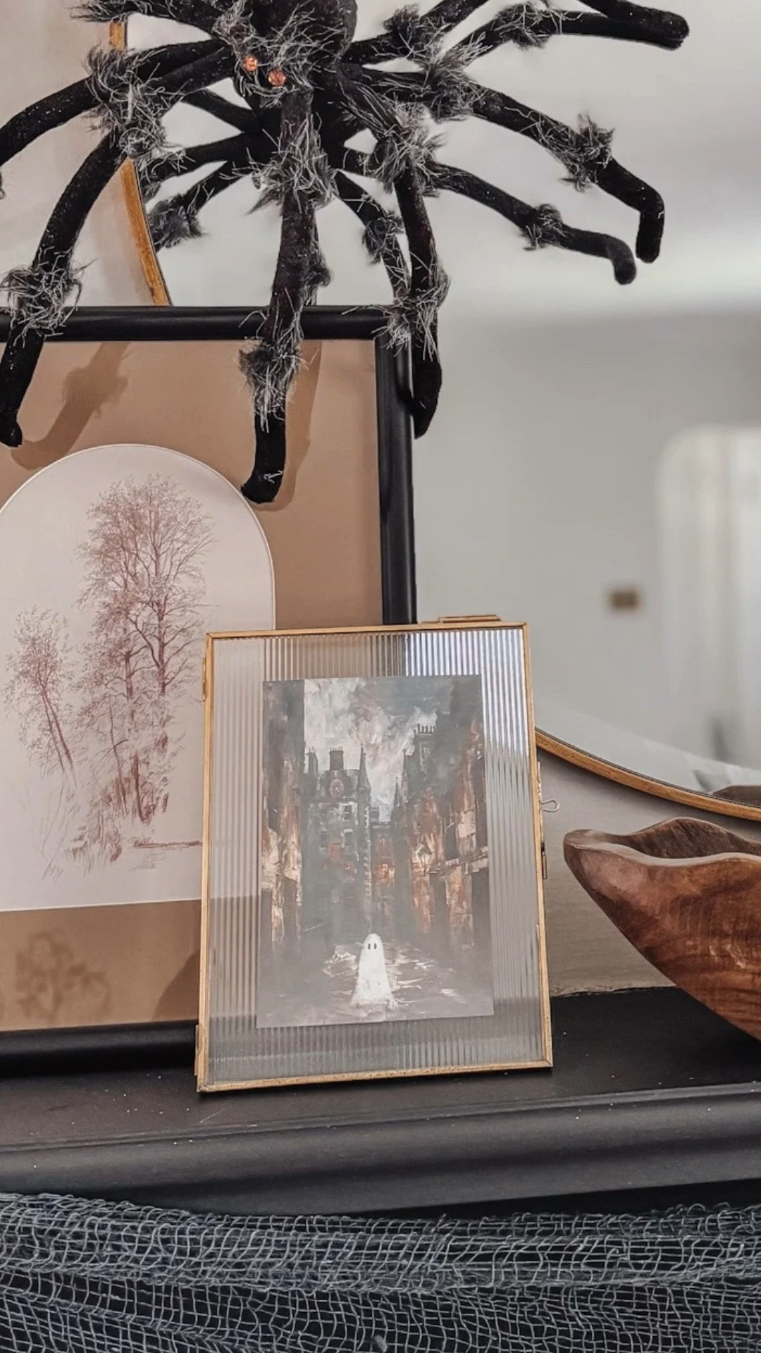 Last-minute Halloween decoration idea 👻 This adorable ghost printable is an easy DIY you could do today 💡 Also linking up exact & similar items from my mantle decor - some may be available to pick up at Walmart & Target, in case you need a few things for Thursday 🖤

#LTKHome #LTKVideo #LTKHalloween