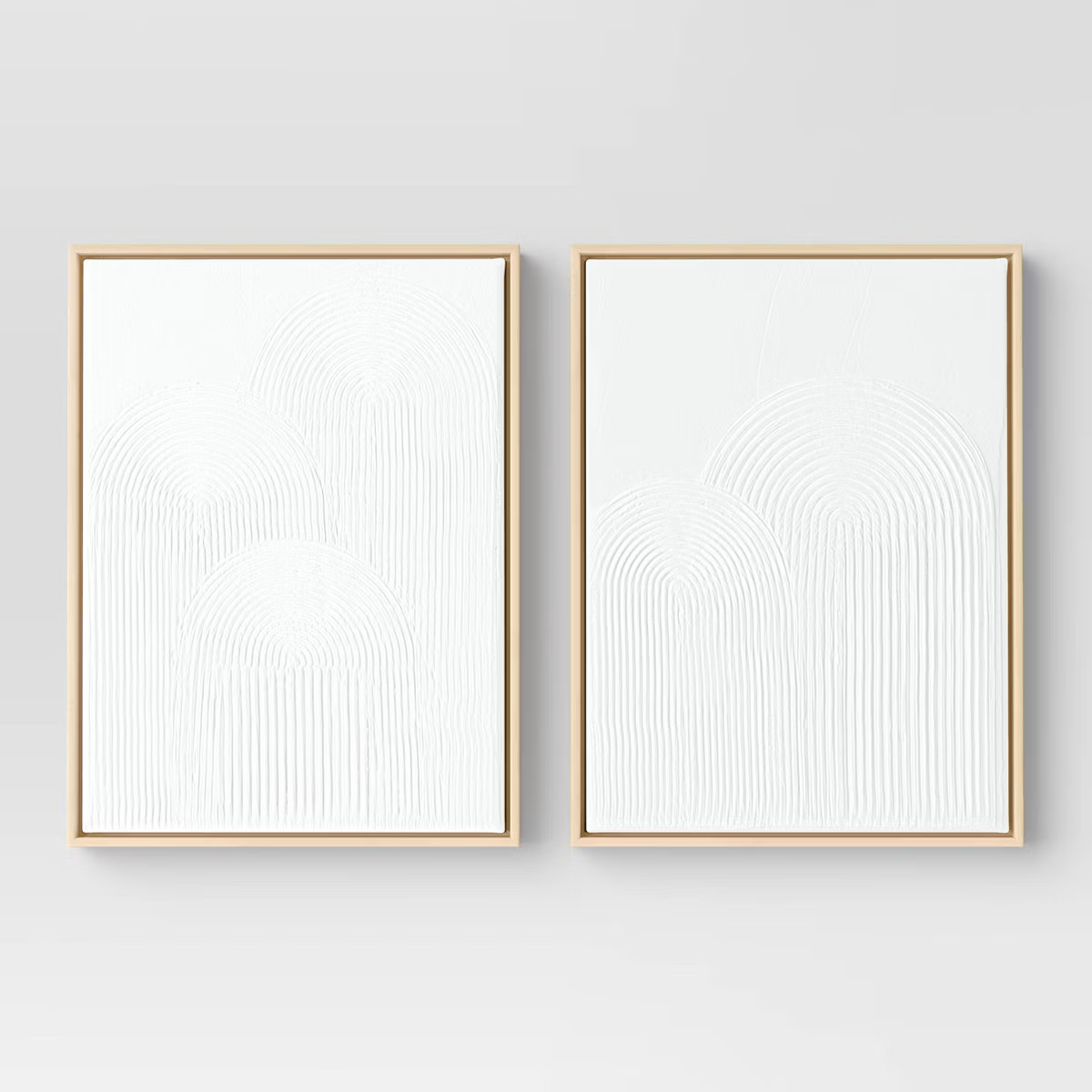 (Set of 2) 12" x 16" Rainbow Arches Framed Embellished Canvas Set - Threshold™: Modern Abstract... | Target