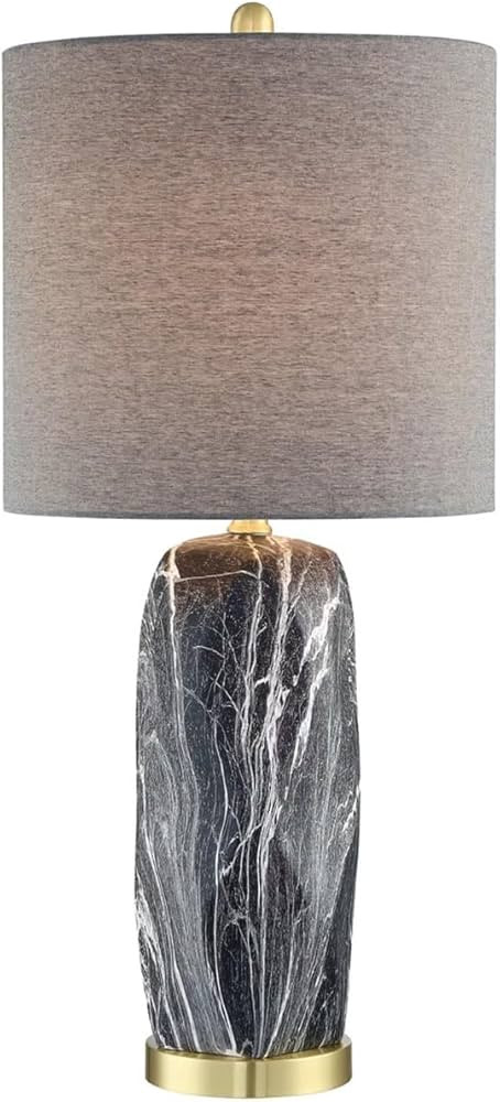 Lite Source Table LAMP, Mixed Black Ceramic/TAN Fabric Shade, E27 A 150W LS-23429BLK | Amazon (US)
