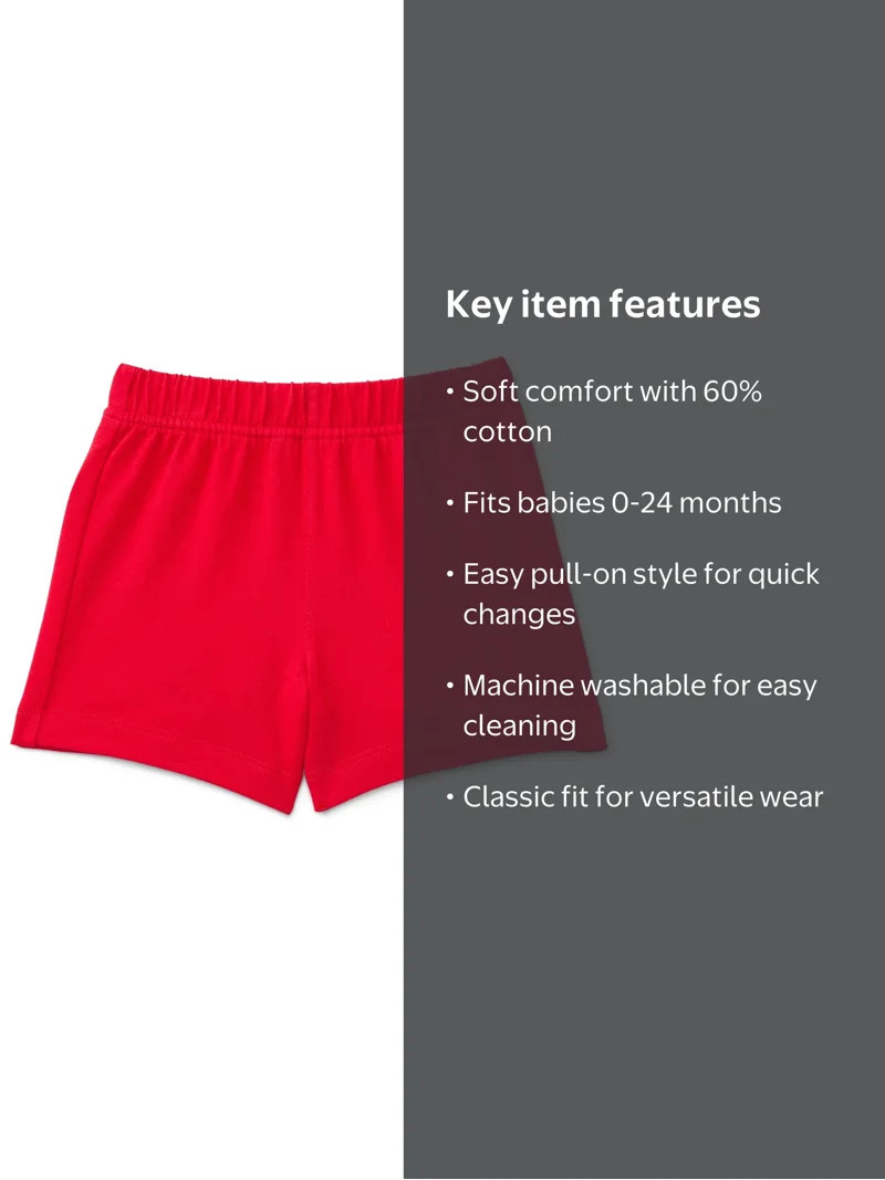 Wonder Nation Baby Boy Soft Jersey Shorts, Sizes 0-24 Months | Walmart (US)