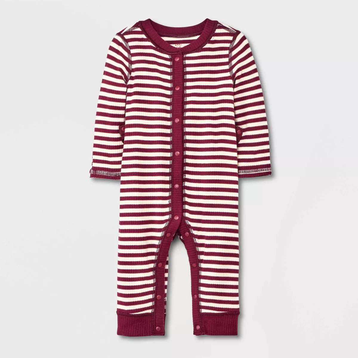 Baby Ribbed Snap Adaptive Romper - Cat & Jack™ Red | Target
