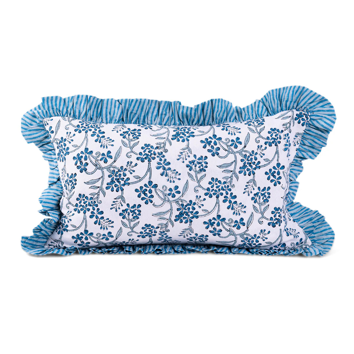 Furbish Studio - Ruffle Lumbar Pillow - Sanibel | Furbish Studio