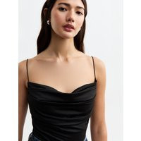 Women's Black Cowl Neck Jersey Bodysuit New Look | New Look (UK)