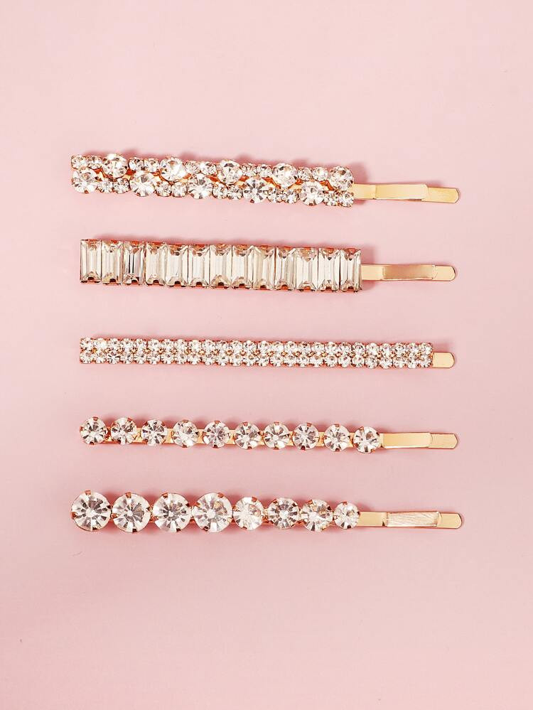 5pcs Rhinestone Decor Hair Clip | SHEIN