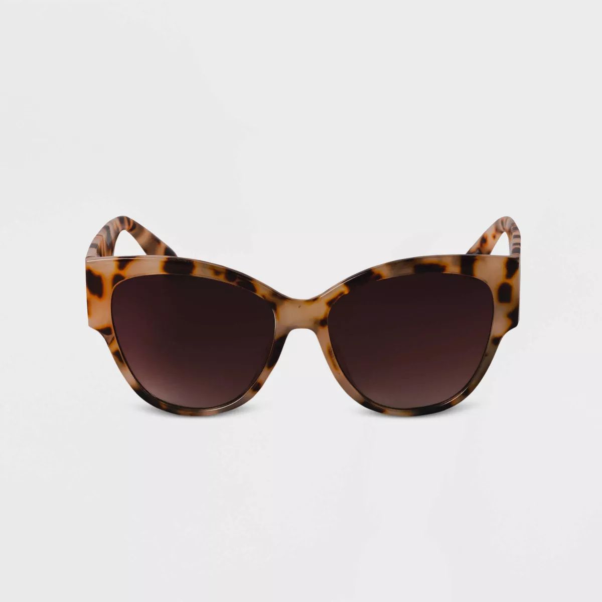 Women's Large Plastic Tortoise Cateye Sunglasses - A New Day™ Brown | Target