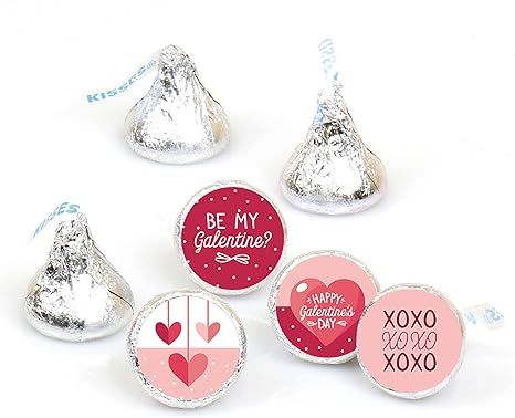 Big Dot of Happiness Happy Galentine’s Day - Valentine’s Day Party Round Candy Sticker Favors... | Amazon (US)