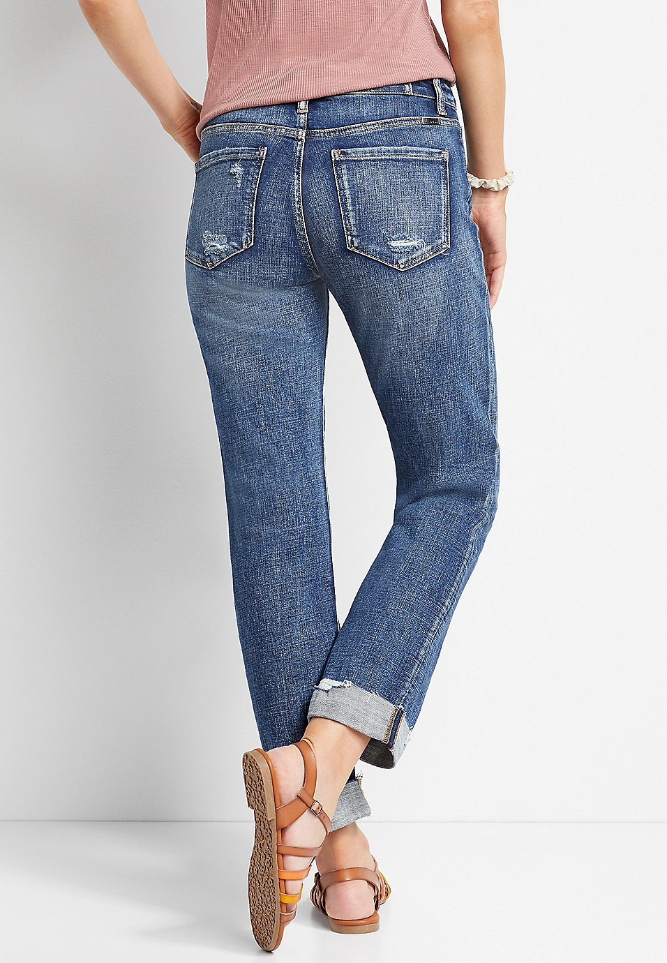 KanCan™ High Rise Dark Cuffed Boyfriend Jean | Maurices