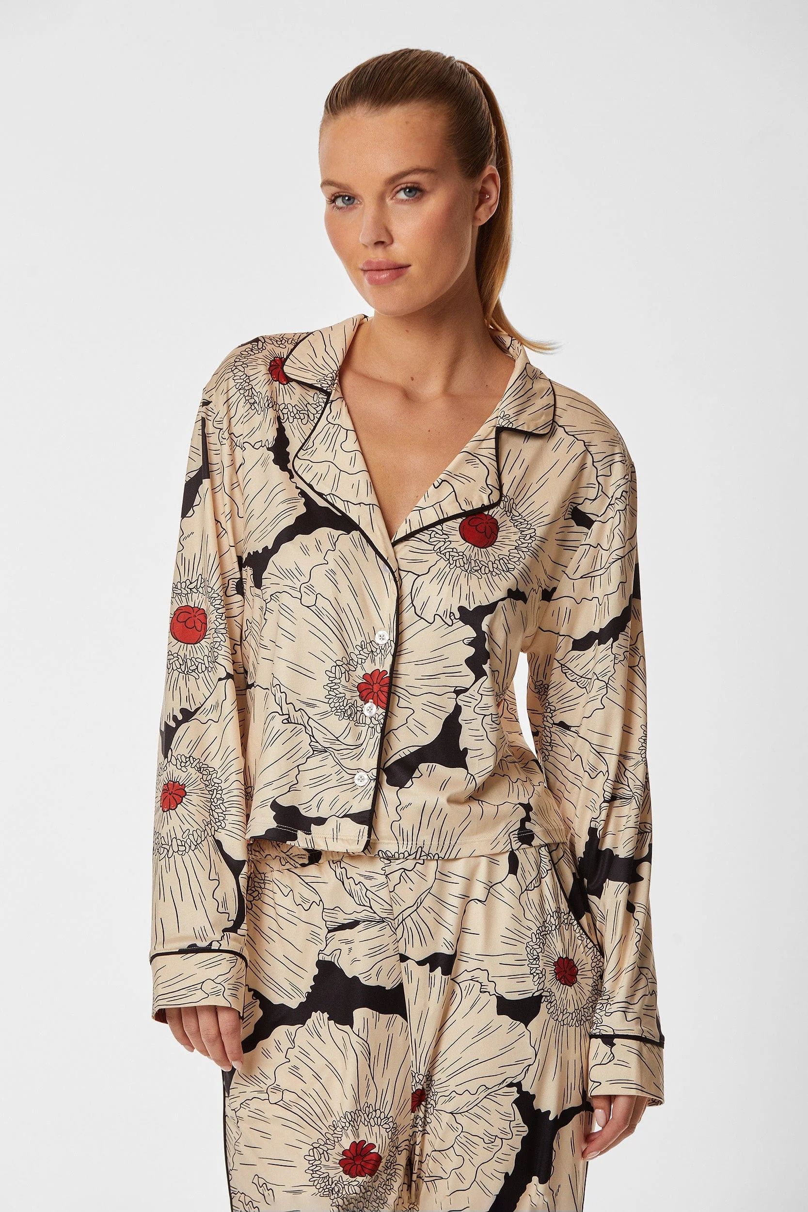 Poppy Pajama Soft Long Sleeve Shirt | The Noli Shop