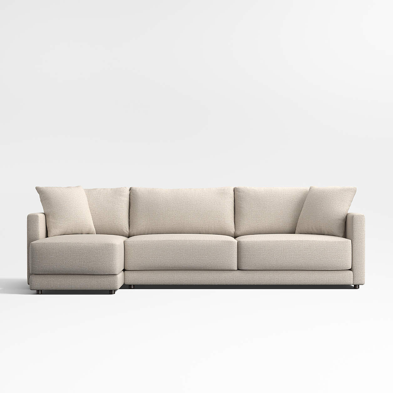 Gather Deep 2-Piece Sectional Sofa with Chaise Lounge + Reviews | Crate & Barrel | Crate & Barrel