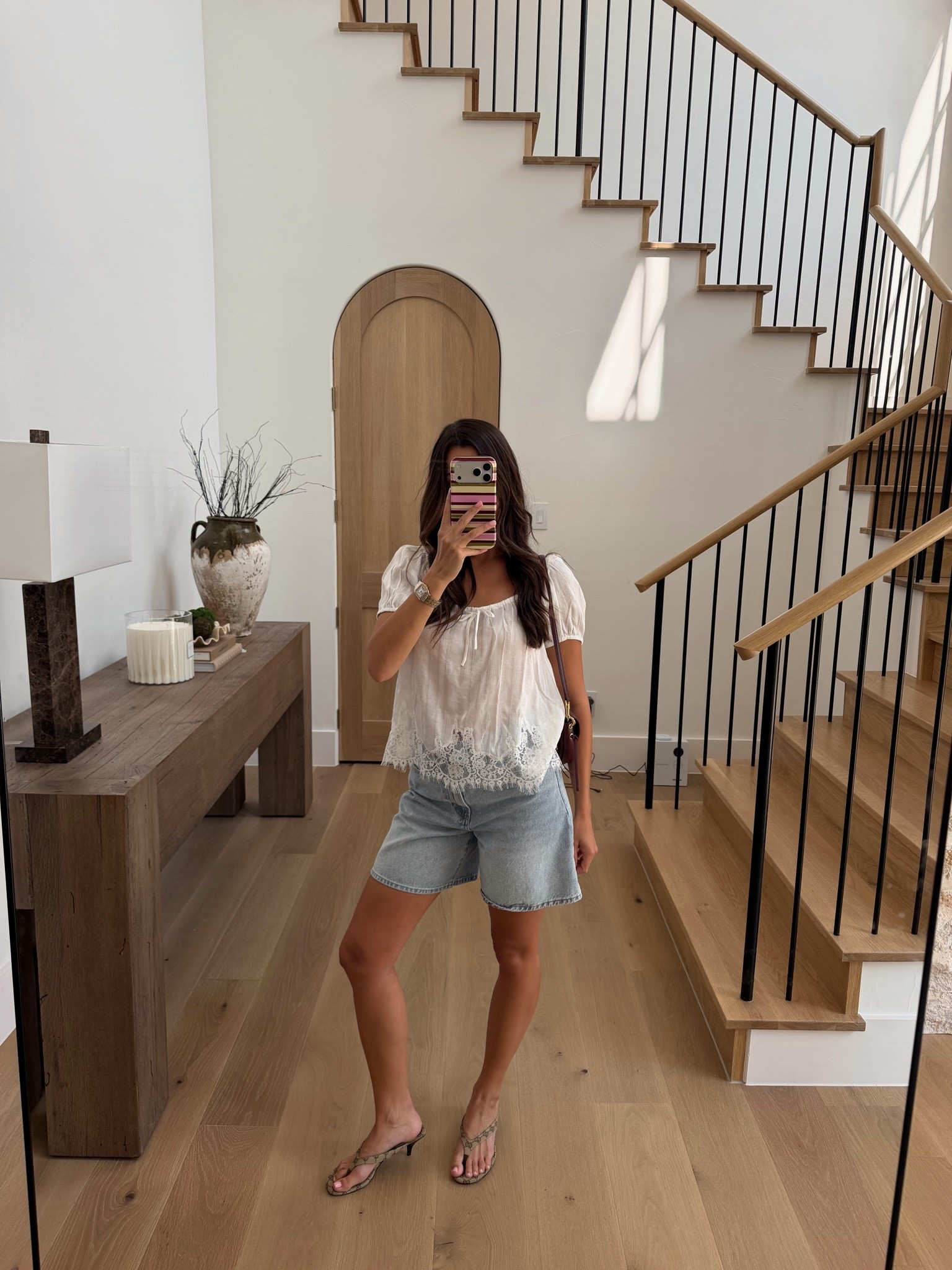 Out & about!! (new top wearing in size small!)🤍

Reformation, aritzia, summer finds, Amazon finds, Shopbop, date night outfit, daytime outfit, kitten heels, Gucci, lunch fit, OOTD, girls night