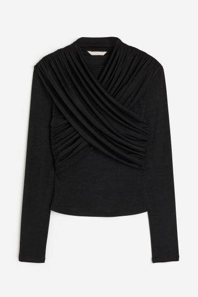 Drapiertes Jerseyshirt | H&M (DE, AT, CH, NL, FI)