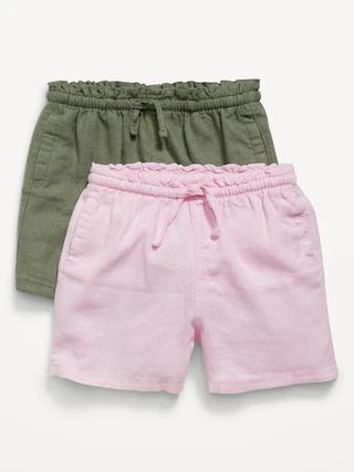 Linen-Blend Pull-On Shorts 2-Pack for Toddler Girls | Old Navy (US)