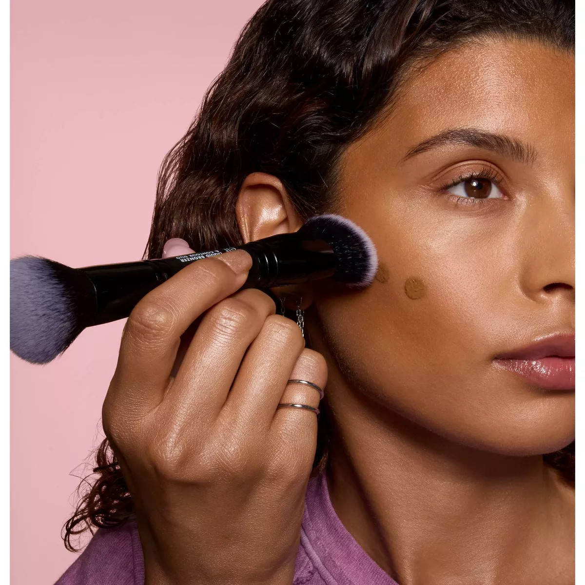 e.l.f. Liquid Bronzer & Contour Duo Makeup Brush | Target