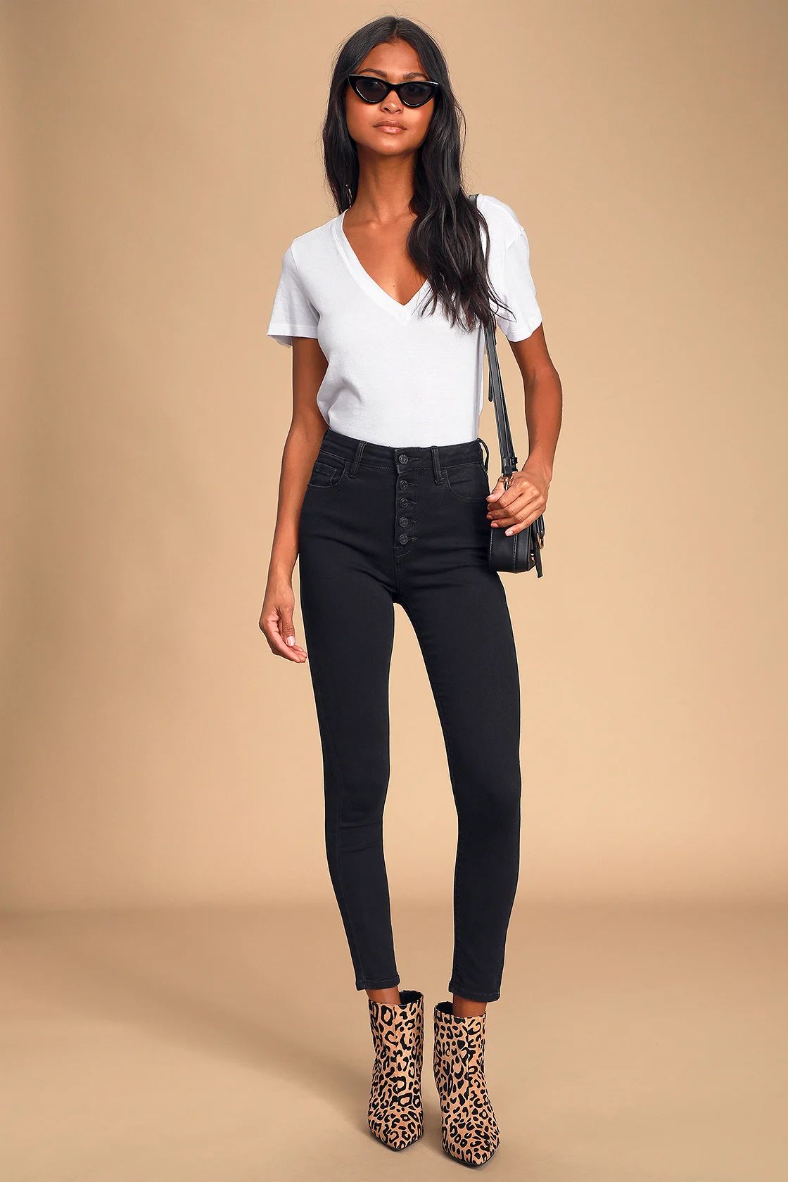 Taylor Black High-Waisted Skinny Jeans | Lulus