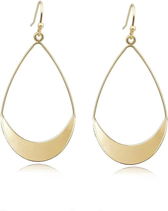 Lightweight Dangle Earrings Simple Earrings Gold Teardrop Earrings for Women | Amazon (US)