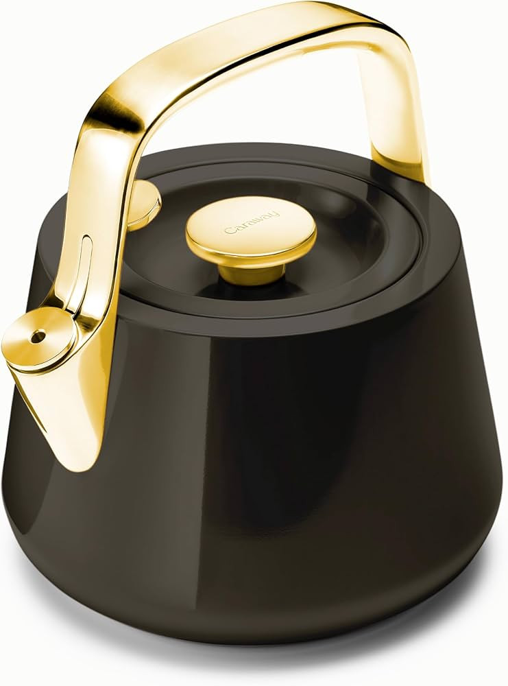 Caraway 2 Quart Whistling Tea Kettle - Durable Stainless Steel Tea Pot - Fast Boiling, Stovetop A... | Amazon (US)