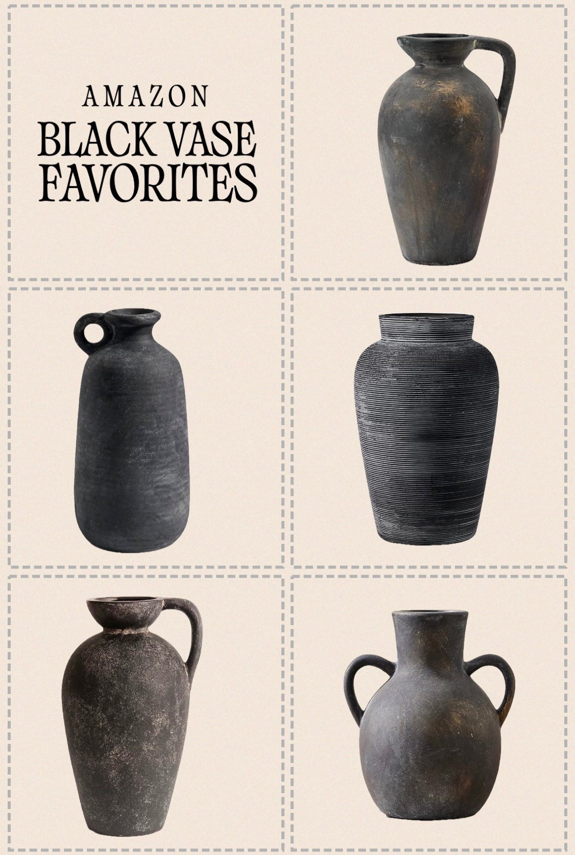 Black vases, rustic vase 

#LTKHome