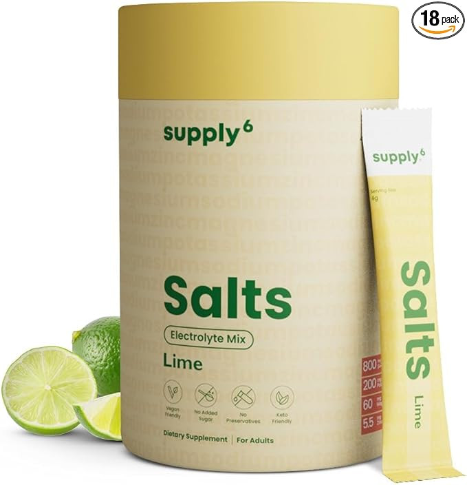 SUPPLY6 Salts - 1070mg Electrolytes with Magnesium | 3X Hydration, Zero Sugar | Superior Absorpti... | Amazon (US)