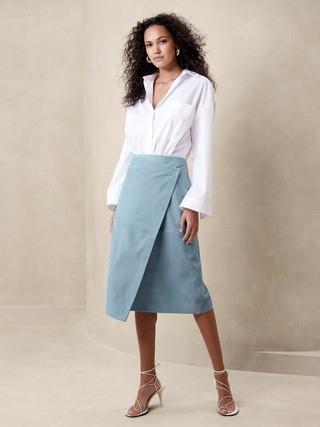 Helena Suede Wrap Skirt | Banana Republic (US)