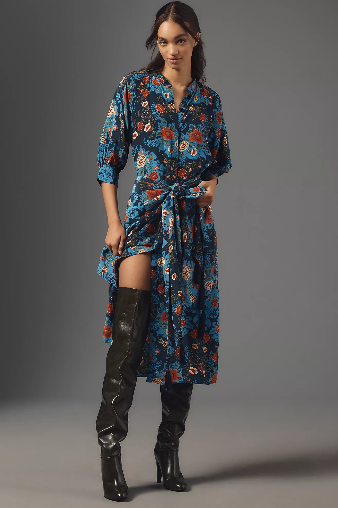 Farm Rio Arabesque Floral Midi Dress | Anthropologie (US)