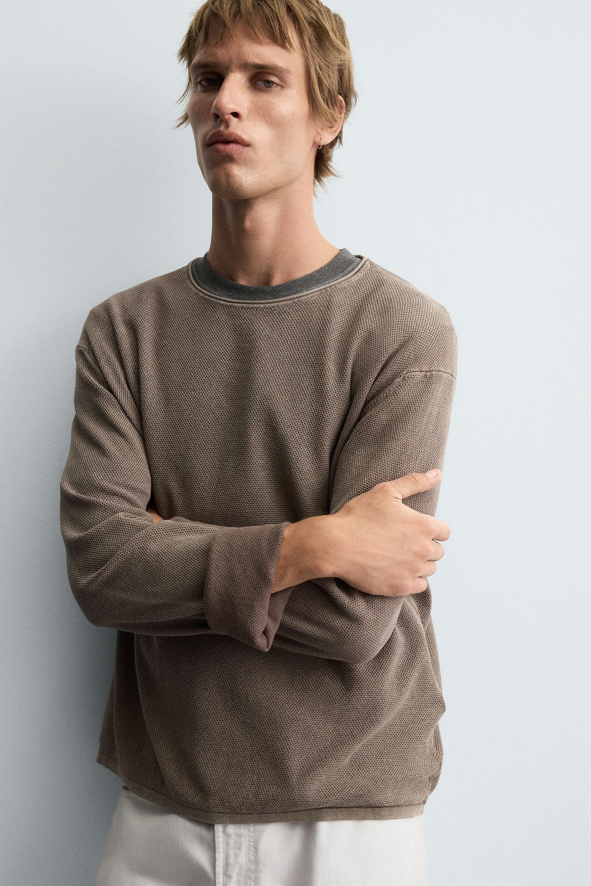 WASHED TEXTURED SWEATER | Zara US
