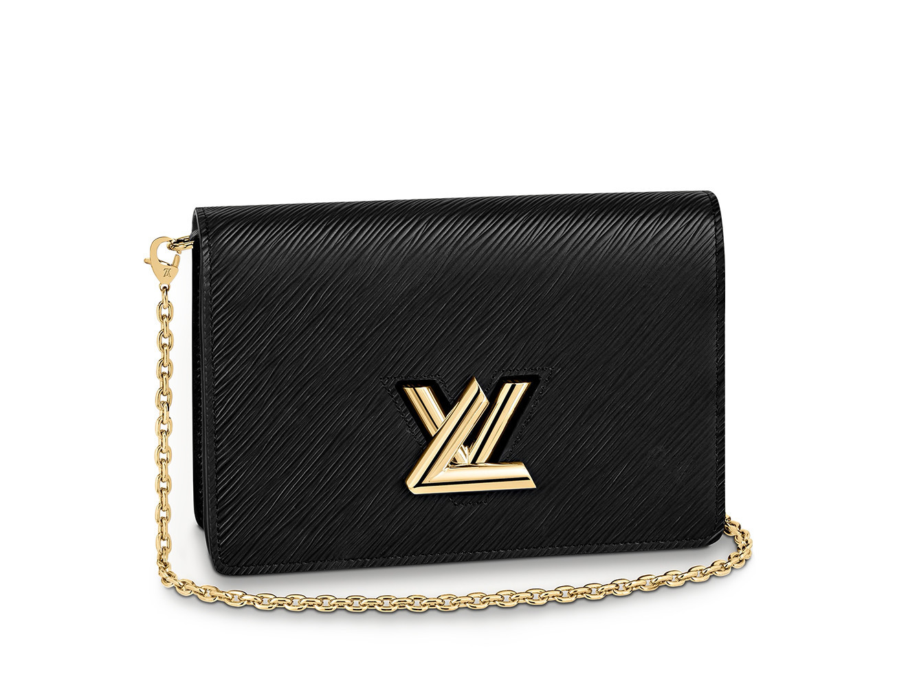 Women's Louis Vuitton Twist Chain Wallet Epi Grained Leather in Black | StockX