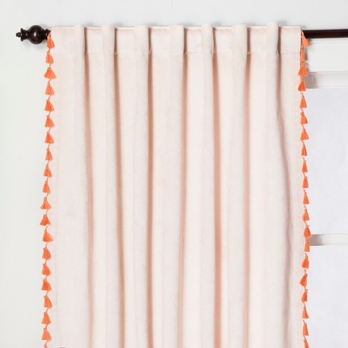 Velvet Curtain Panel with Tassels - Opalhouse™ | Target