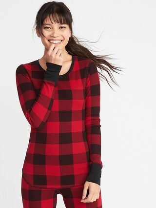 Slim-Fit Printed Thermal-Knit Tee for Women | Old Navy US