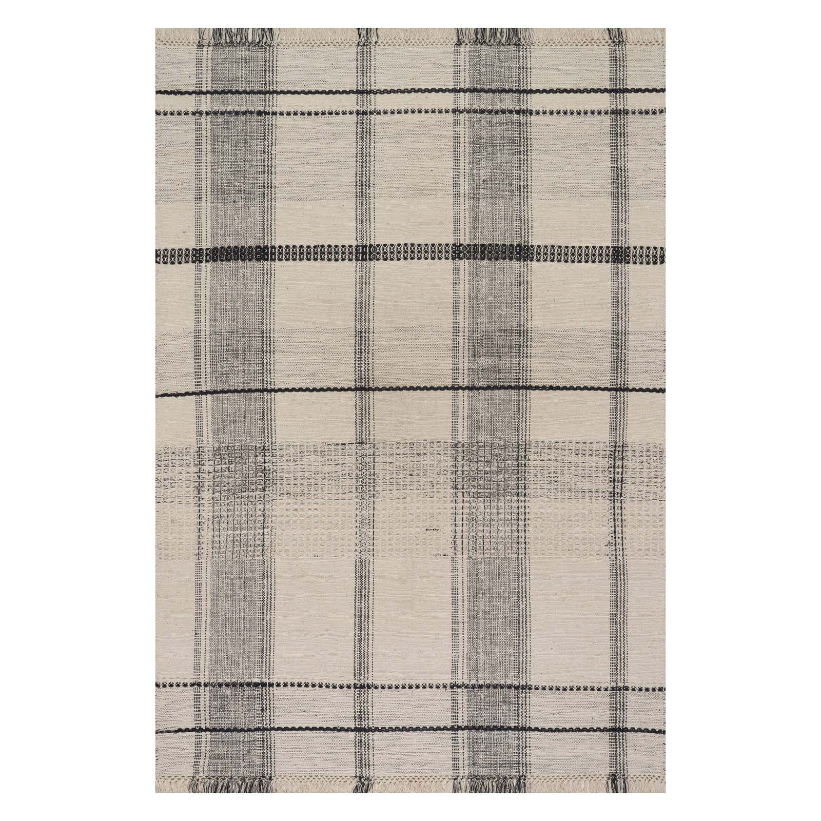 Zole Plaid Handmade Cotton Rug | Annie Selke