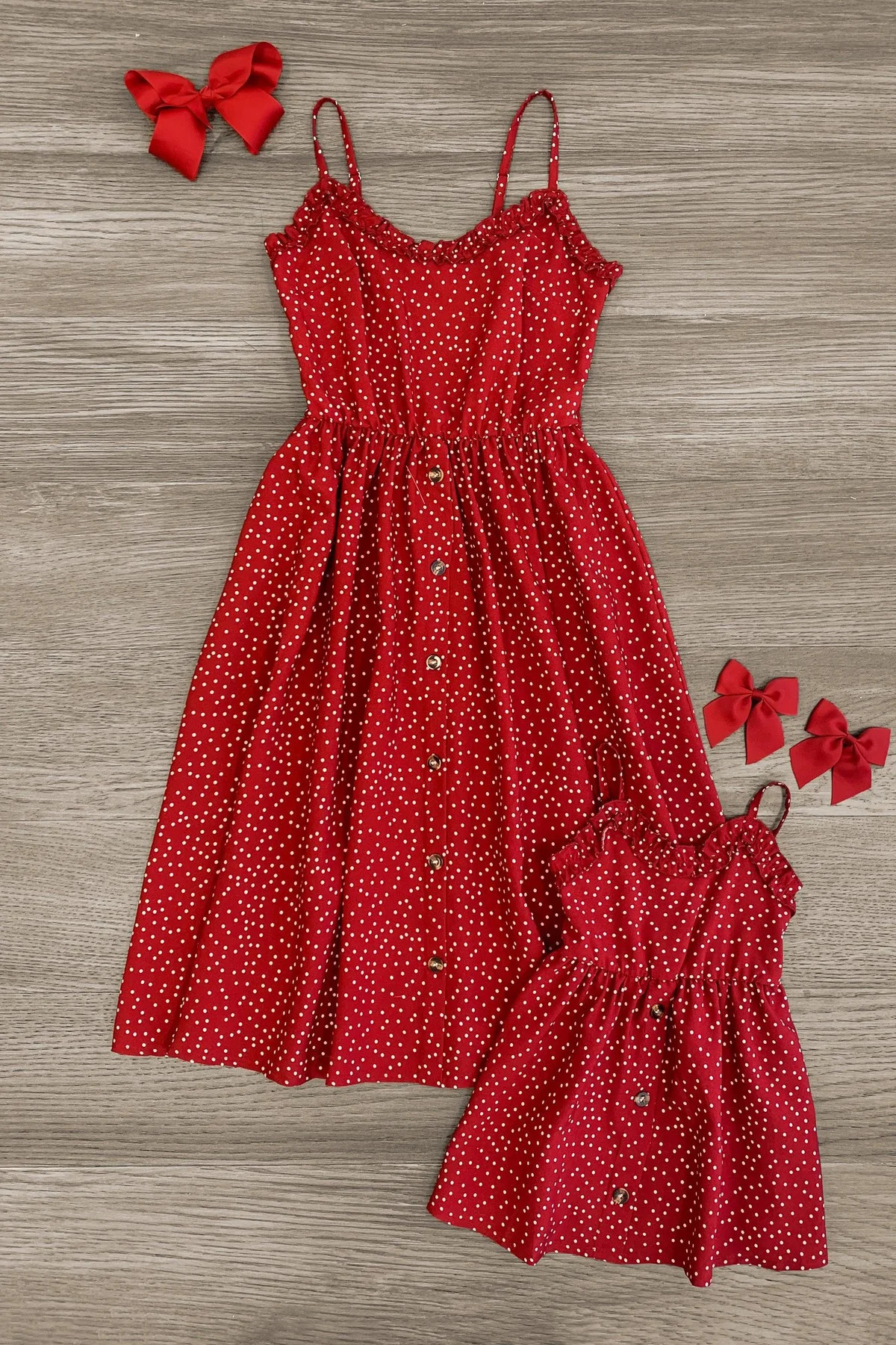 Mom & Me - Red Polka Dot Dress | Sparkle In Pink