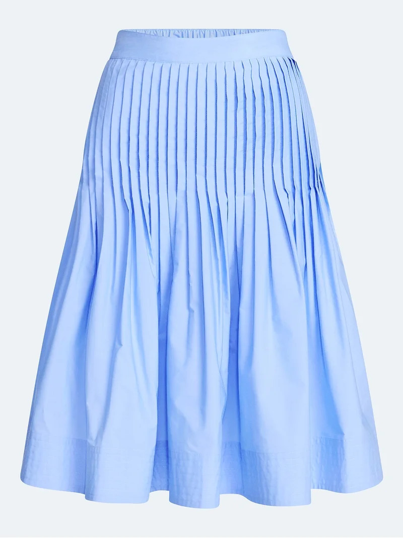 Free Assembly Women's Pintuck Knee Length Skirt, Sizes XS-XXL | Walmart (US)