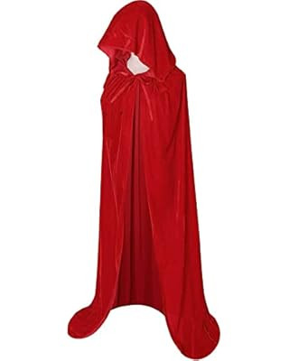 QUCH Hooded Cloak Unisex Cape Cloak with Hood for Men and Womens Witch Cloak Vampire Cape Hallowe... | Amazon (US)