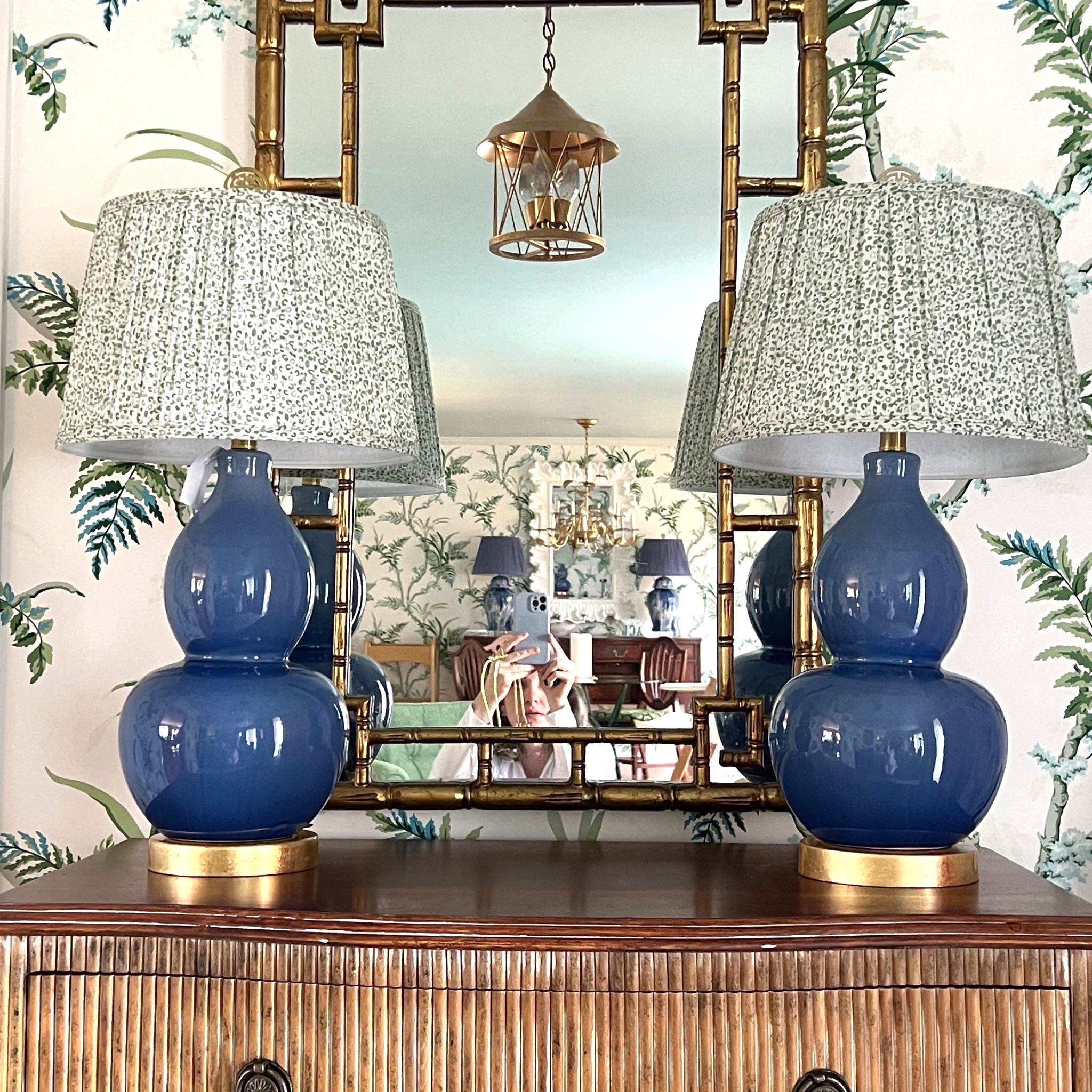 Affordable lamps from Home Goods updated with a beautiful shade from Ballard, gold base, and perfect finial! 

#LTKHome