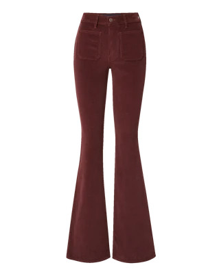 Veronica Beard Beverly Corduroy Skinny-Flare Pant Burgundy | Veronica Beard