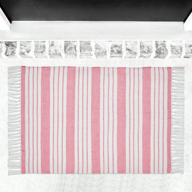 My Texas House Pink Stripe Layering Rug, 24" x 32" - Walmart.com | Walmart (US)