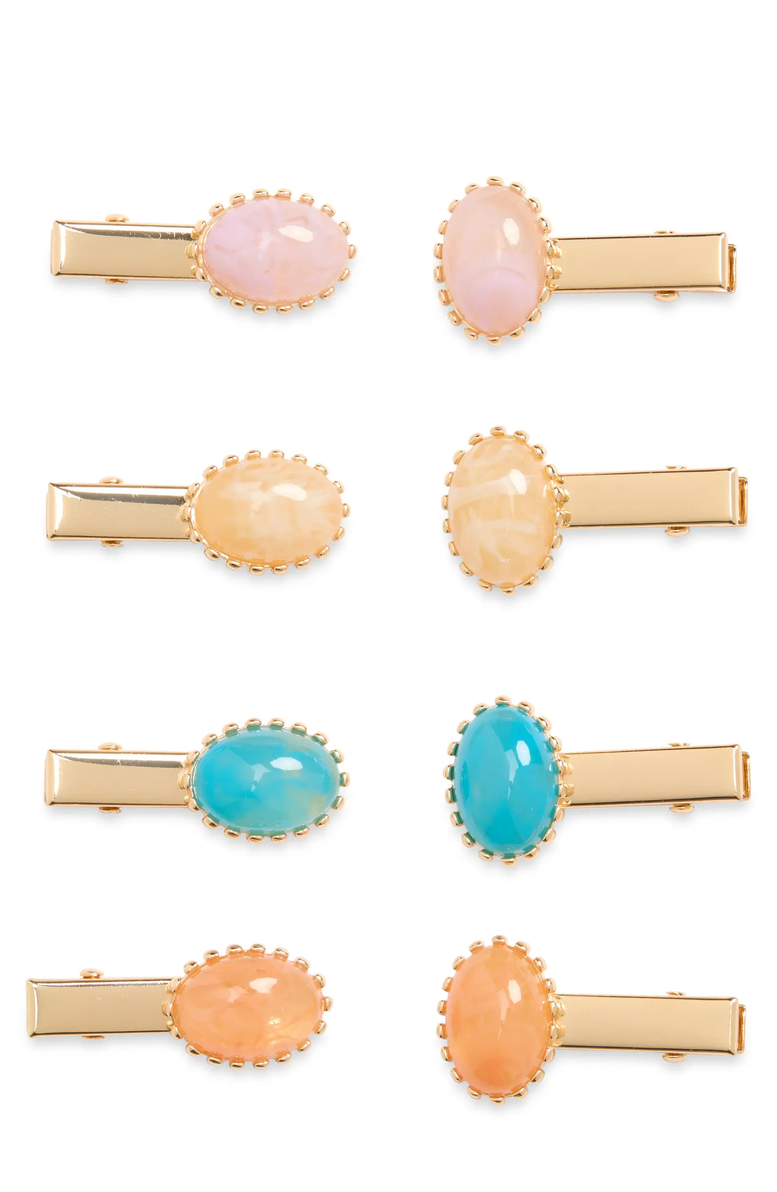 Assorted 8-Pack Cabochon Hair Clips | Nordstrom