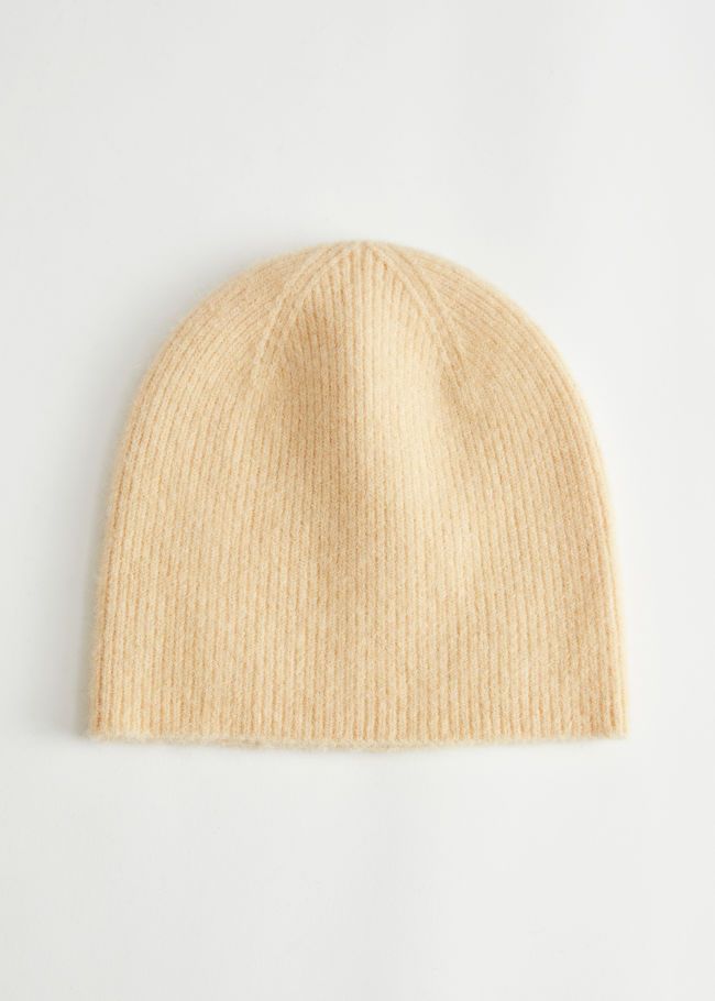 Fuzzy Wool Blend Beanie - Yellow - Beanies - & Other Stories US | & Other Stories US