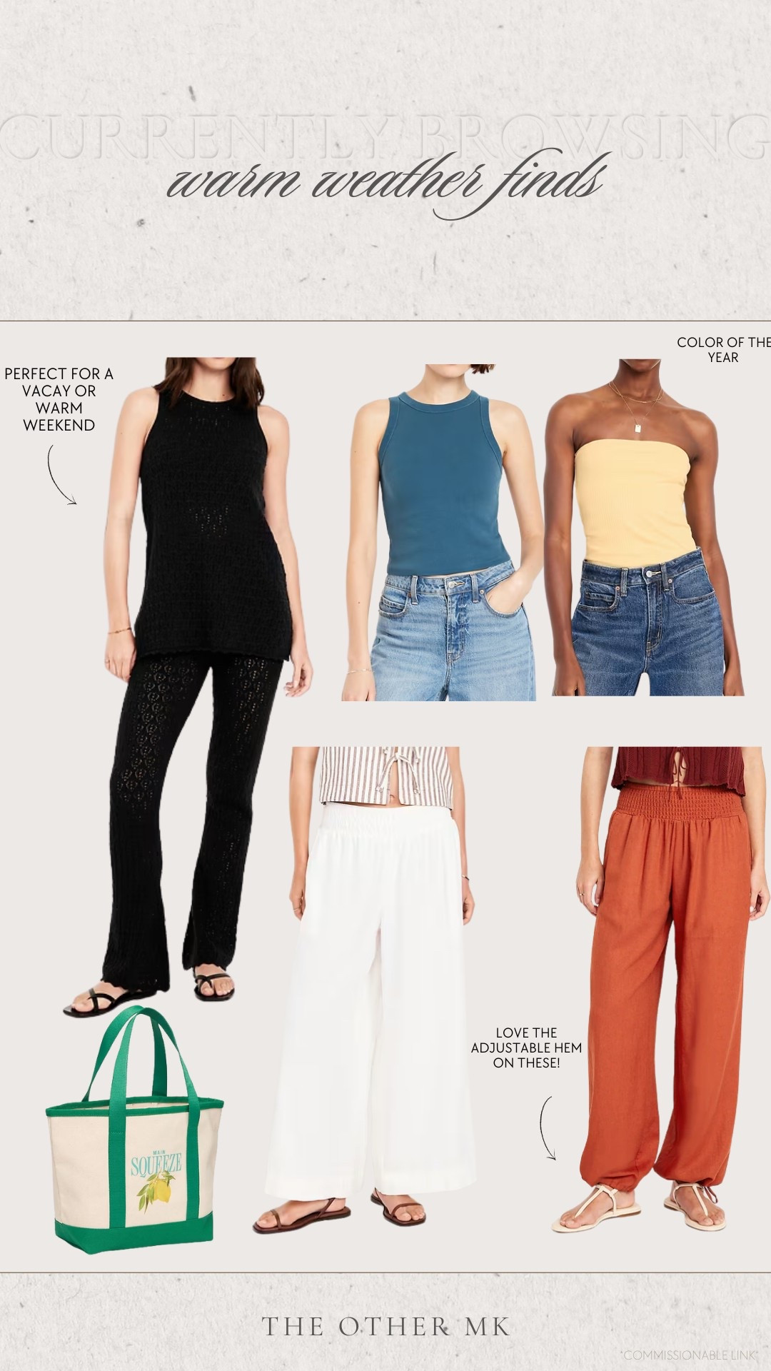 Old navy summer and spring favorites, vacation outfit, swim coverup, bandeau top, tank, float pants, linen pants, tote bag 

#LTKFindsUnder100 #LTKMidsize #LTKStyleTip