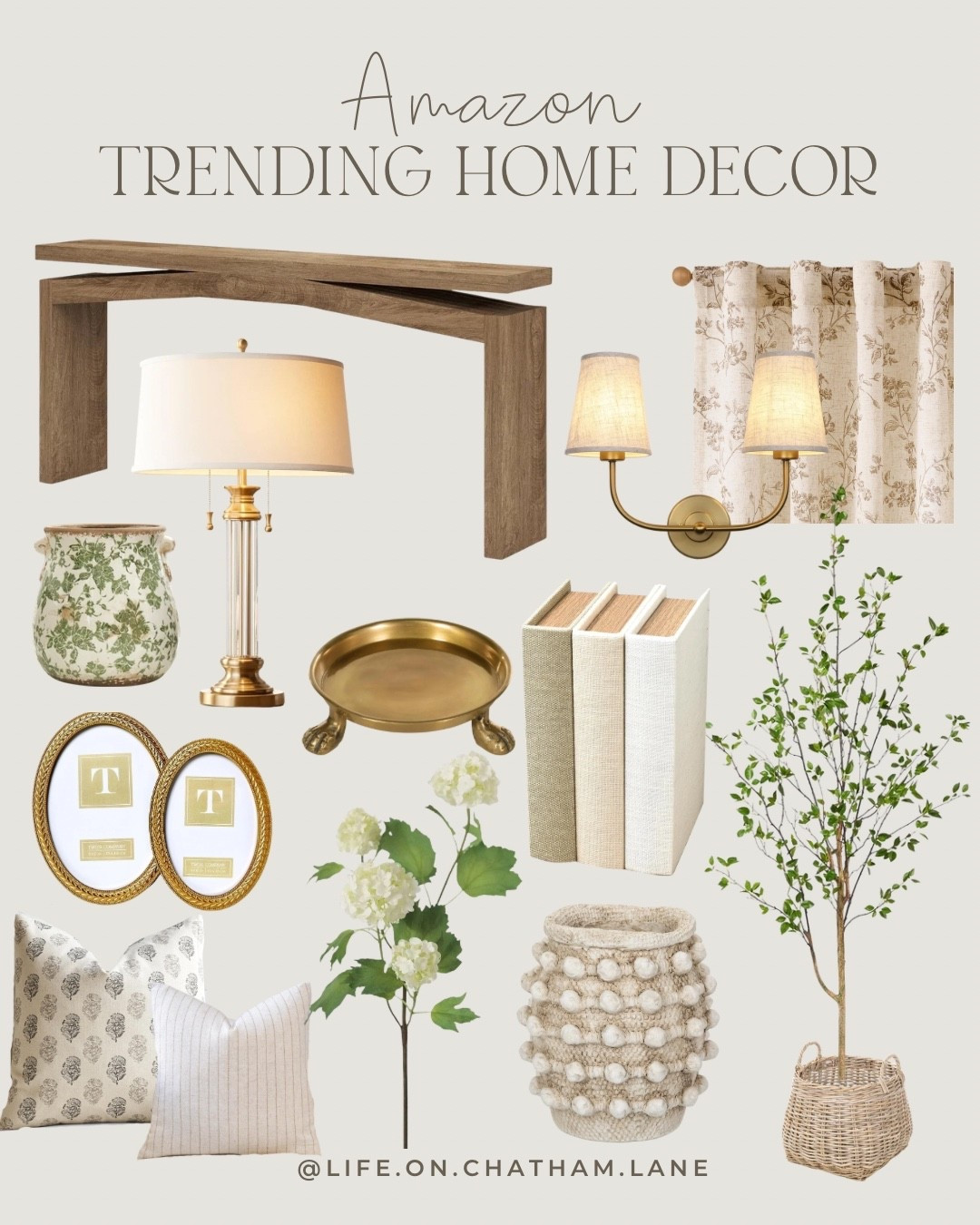 Amazon trending home decor! 

Amazon home finds, Amazon best sellers, console table, faux tree, lamp, throw pillows, vase, stems, sconce

#LTKHome