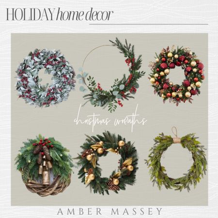 Christmas Wreaths of all sizes and price points. I found some beautiful Christmas wreaths for your front door or for interior doors from Target, Etsy and more

#LTKhome #LTKSeasonal #LTKHoliday
