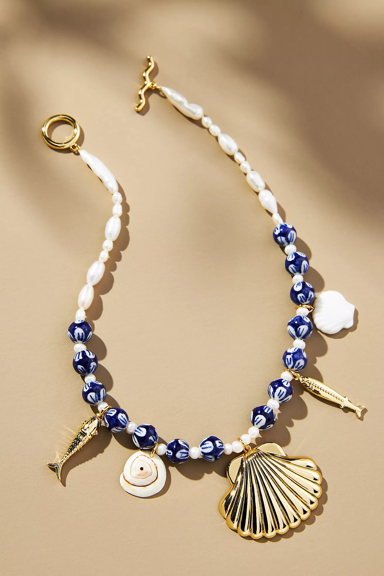 Mignonne Gavigan Catania Charm Shell Necklace | Anthropologie (US)