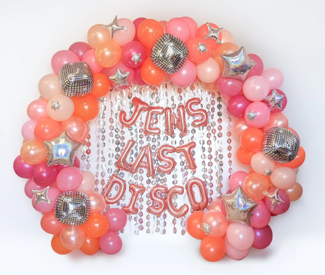 Last Disco Bachelorette Balloon Garland Retro Bachelorette Balloon Arch Party Decorations Groovy ... | Etsy (US)