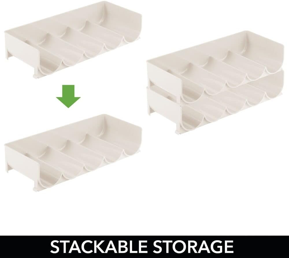 mDesign Plastic Free-Standing Water Bottle and Wine Rack Storage Organizer for Kitchen Countertop... | Amazon (US)